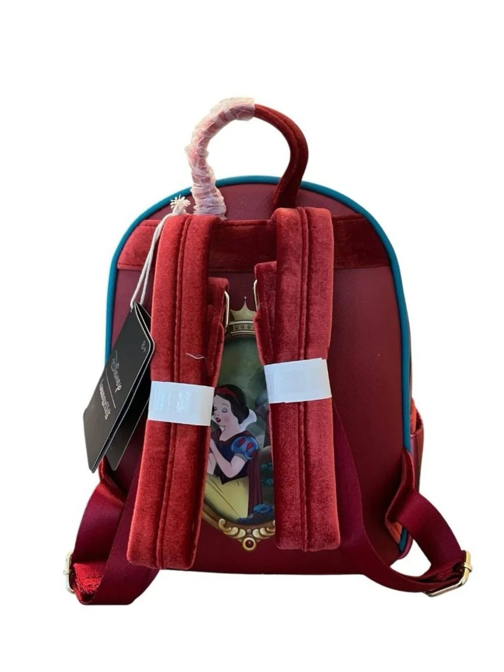 Loungefly Disney Snow White Evil Queen Peacock Throne Mini Backpack Velvet NWT